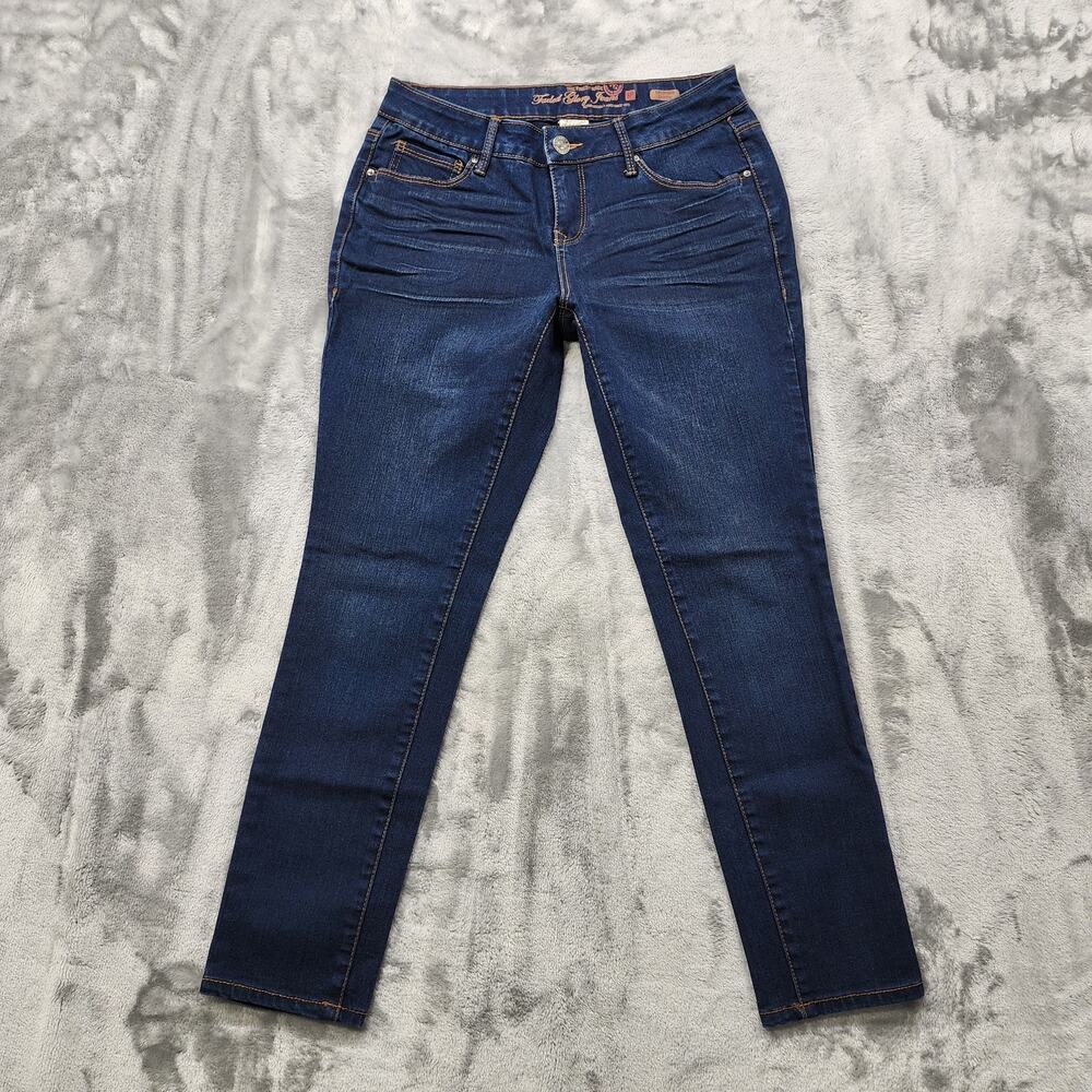 Faded Glory Jeans Womens 8P PETITE Blue Dark Wash Ultimate Skinny Stretch Denim‎